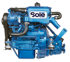 Sol&eacute; Scheepsdieselmotor Mini 17 met Technodrive keerkoppeling TMC40L, R=2.60:1 - 9022011 2 - 9022011