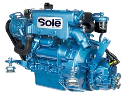 Sol&eacute; Scheepsdieselmotor Mini 29 met Technodrive keerkoppeling TMC40L, R=2.00:1 - 9022025 1 - 9022025