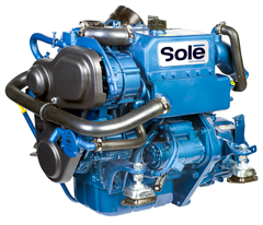 Sol&eacute; Scheepsdieselmotor Mini 33 met Technodrive keerkoppeling TMC60P, R=2.00:1 - 9022032 3 - 9022032