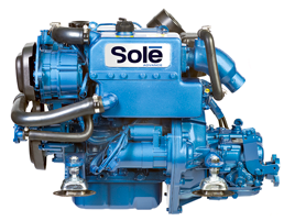 Sol&eacute; Scheepsdieselmotor Mini 33 met Technodrive keerkoppeling TMC60P, R=2.83:1 - 9022034 2 - 9022034