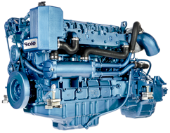 Sol&eacute; Scheepsdieselmotor SDZ 205 TURBO met Technodrive keerkoppeling TM265A, R=2.30:1 - 9022275 - 9022275