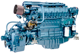 Sol&eacute; Scheepsdieselmotor SDZ 280 TURBO & intercooler, met Technodrive keerkoppeling TM265A, R=2.30:1 - 9022287 2 - 9022287