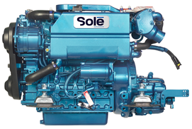 Sol&eacute; Scheepsmotor SK-60 met Technodrive keerkoppeling TM345, R=2:1 - 9022349 2 - 9022349