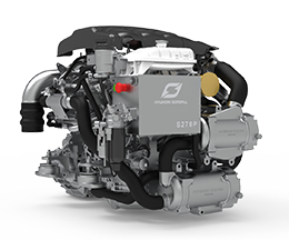 Hyundai Scheepsdieselmotor S270P Turbo & intercooler, Technodrive keerkoppeling TM170, reductie 2.94:1 - 9023293 - 9023293
