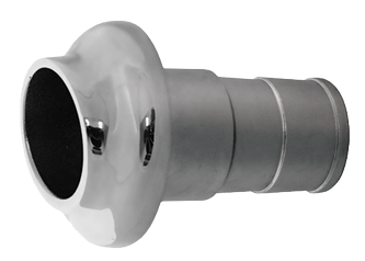RVS uitlaat huiddoorvoer met rubber terugslagklep, &Oslash;75mm, kraag &Oslash;131mm - 9024175 - 9024175