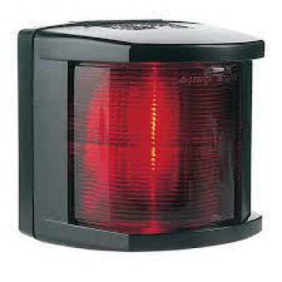 Hella Serie 2984 bakboordlantaarn, 12V/25W, 112,5&deg;, BSH-2NM, zwart huis met rode lens - 9041106 - 9041106