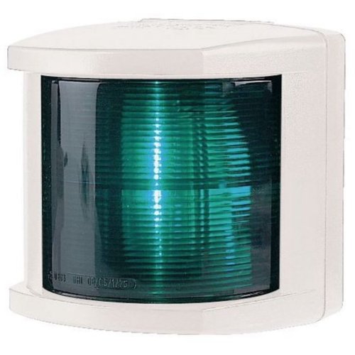 Hella Serie 2984 stuurboordlantaarn, 12V/25W, 112,5&deg;, BSH-2NM, wit huis met groene lens - 9041204 - 9041204