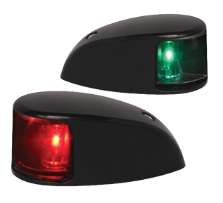 Hella set stuurboord/bakboordlantaarn, 2NM, naviled IP67, zwart huis - 9041377 - 9041377