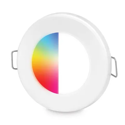 Hella Apelo Euroled 75 RGB/W plafondlamp, wit kunststof, 9-16VDC, 80&deg;, veerclip-montage - 9041389 - 9041389