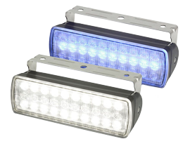 Hella Sea Hawk XL breedtestraal, zwart huis, ip67, 750 lumen (wit 12W/blauw 4W) - 9041411 - 9041411