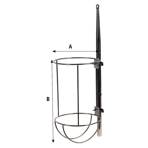 RVS Fenderhouder, recht model voor 1 fender, A=320mm, B=585mm (Comet 6) - 9048661 2 - 9048661