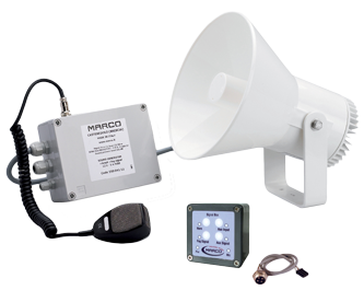 Waterdichte (IP67) luidsprekerinstallatie 12V met RVS steun, met keur - 905082 - 905082