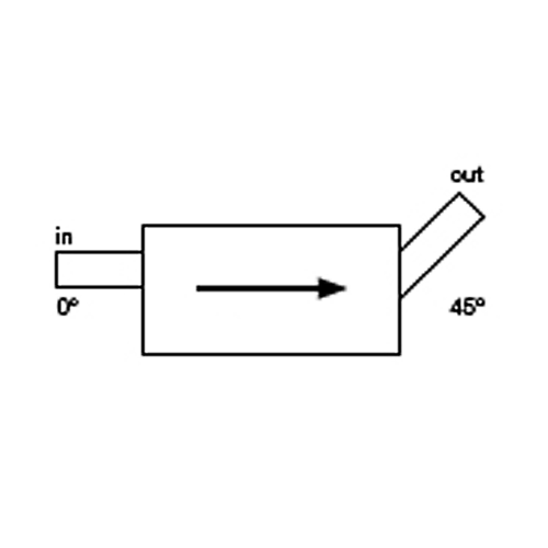 RVS waterlock/uitlaatdemper, slangaansluiting &Oslash;100mm, IN=0&deg;, UIT=45&deg;, 17l - 905262977 1 - 905262977