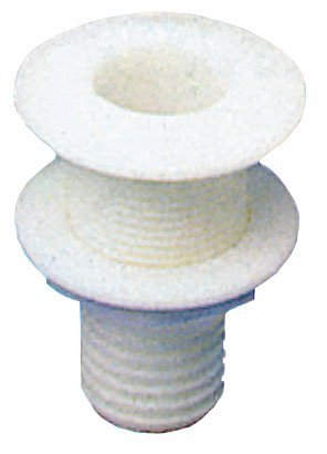 Kunststof huiddoorvoer, 1-1/2", afm. A=46mm, B=40mm, C=104mm, D=78mm, E=54mm, wit - 9062042 - 9062042