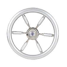 6-Spaaks stuurwiel 'Leader Silver' RVS met zilver look, &Oslash;370mm, diepte 94,7mm - 9062137 1 - 9062137