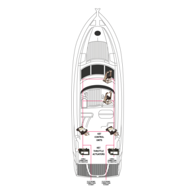 NHK MEC KE-7XG Motorbedieningssysteem inboard (SST), 2x motor/1x stuurstand - 9064508 - 9064508