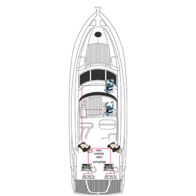 NHK MEC KE-4XG Motorbedieningssysteem inboard (SST), 1x motor/2x stuurstand - 9064632 - 9064632