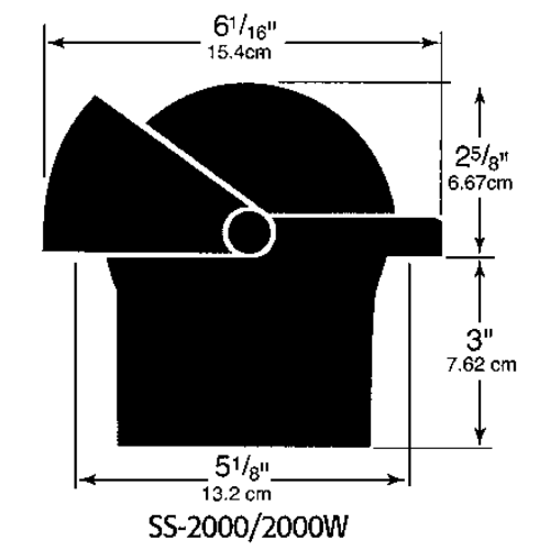 Ritchie Kompas model 'Supersport SS-2000W', 12V, inbouwkompas, roos &Oslash;114,3mm/5&deg;, wit - 9067024 3 - 9067024