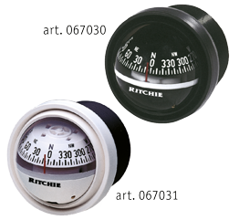 Ritchie Kompas model 'Explorer V-57W.2', 12V, dashboardkompas, roos &Oslash;69,9mm/5&deg;, wit - 9067031 2 - 9067031
