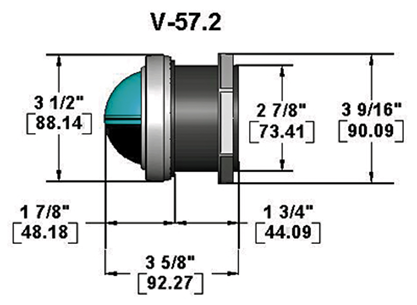 Ritchie Kompas model 'Explorer V-57W.2', 12V, dashboardkompas, roos &Oslash;69,9mm/5&deg;, wit - 9067031 3 - 9067031