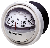 Ritchie Kompas model 'Explorer V-57W.2', 12V, dashboardkompas, roos &Oslash;69,9mm/5&deg;, wit - 9067031 - 9067031
