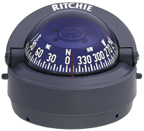 Ritchie Kompas model 'Explorer S-53G', 12V, opbouwkompas, roos &Oslash;69,9mm/5&deg;, grijs - 9067034 - 9067034