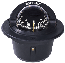 Ritchie Kompas model 'Explorer F-50', 12V, inbouwkompas, roos &Oslash;69,9mm/5&deg;, zwart - 9067039 - 9067039