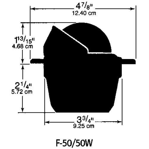 Ritchie Kompas model 'Explorer F-50W', 12V, inbouwkompas, roos &Oslash;69,9mm/5&deg;, wit - 9067040 1 - 9067040