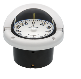 Ritchie Kompas model 'Helmsman', HF-742W, 12V, inbouwkompas, roos &Oslash;95mm/5&deg;, wit - 9067077 - 9067077