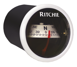 Ritchie Kompas model 'Ritchie Sport X-23WW', dashboardkompas, 12V, roos &Oslash;50,8mm/5&deg;, witte bezel - 9067116 2 - 9067116