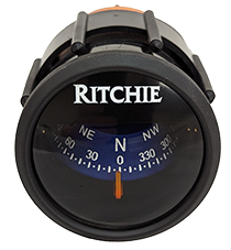 Ritchie Kompas model 'Ritchie Sport X-23BU', dashboardkompas, 12V, roos &Oslash;50,8mm/5&deg;, blauwe bezel - 9067117 1 - 9067117
