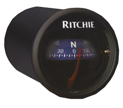 Ritchie Kompas model 'Ritchie Sport X-23BU', dashboardkompas, 12V, roos &Oslash;50,8mm/5&deg;, blauwe bezel - 9067117 2 - 9067117