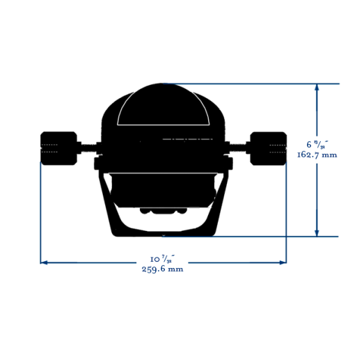 Ritchie kompas model 'Helmsman HB-845', 12V, beugelkompas, roos &Oslash;95mm/5&deg;, zwart - 9067304 1 - 9067304