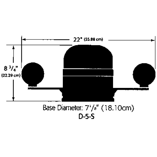 Ritchie kompas model 'Globemaster D-5-S-B', 12/24/32V, opbouwkompas, roos &Oslash;127mm/2 of 5&deg;, zwart - 9067310 1 - 9067310