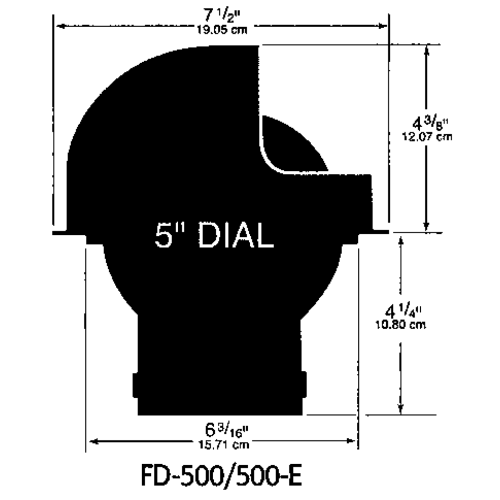 Ritchie Kompas model 'Globemaster FD-500-B', 12/24/32V, inbouw, &Oslash;127mm/2 of 5&deg;, zwart (motor) - 9067370 1 - 9067370