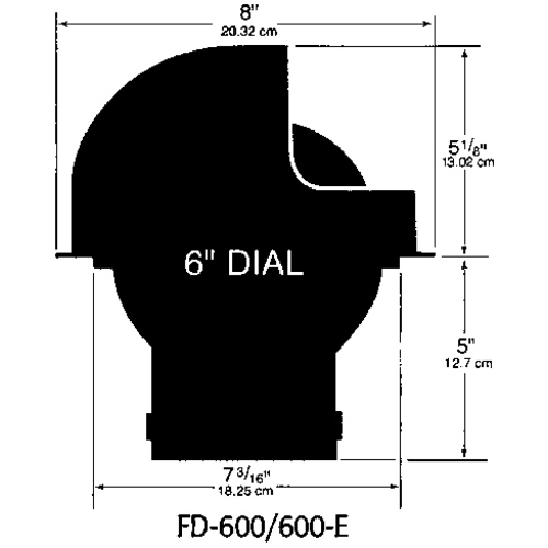 Ritchie Kompas model 'Globemaster FD-600-X', 12/24/32V, inbouw, &Oslash;152,4mm/2 of 5&deg;, messing (motor) - 9067382 1 - 9067382