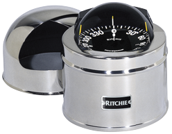 Ritchie Kompas model 'Globemaster D-515-P', 12/24/32V, opbouw, &Oslash;127mm/2 of 5&deg;, RVS (motor) - 9067388 - 9067388