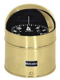 Ritchie Kompas model 'Globemaster D-615-EX', 12/24/32V, opbouw, &Oslash;152,4mm/2 of 5&deg;, messing (zeil) - 9067399 - 9067399