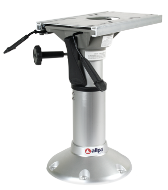 Aluminium mainstay 'Heavy Duty' stoelpoot (360&deg; draaibaar + lock) H=381-508mm, voet &Oslash;229mm - 9069190 72dpi - 9069190A