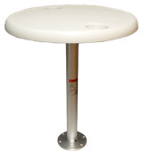 Springfield Volkunststof tafelblad rond set (&Oslash;610mm) met poot (H=686mm) en voet - 9069192 1 1 - 9069192