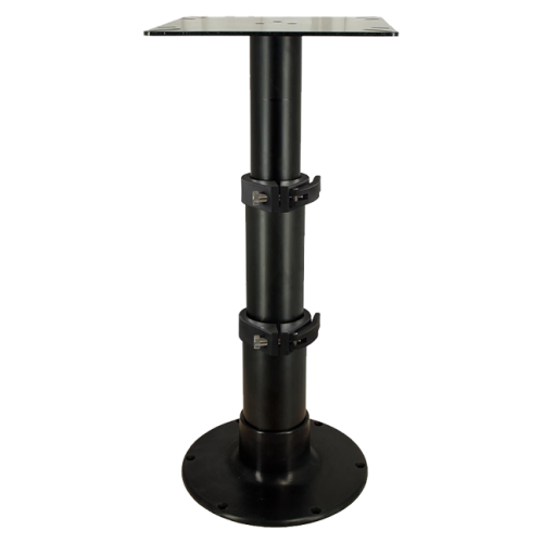Springfield Aluminium tafelpoot Tristar Zwart m.3-traps gasdrukverstelling, H=335-714mm met vlakke voeT - 9069194z 1 - 9069194/Z