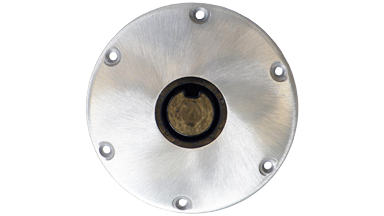 9" Round Aluminum Base Satin - 9069433 1 - 9069433