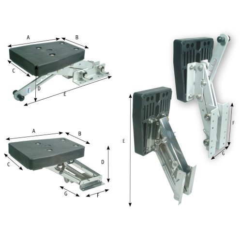 RVS buitenboordmotorstoel, klapbaar (max. 30kg) - 9069860 1 1 - 9069860
