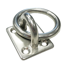 RVS aanlegring RVS 316 &Oslash;8mm, met voetplaat 50x40mm - 9072616 - 9072616