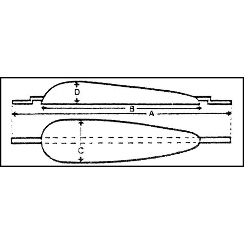 Zinken lasstrip-anode, 260x178x60x30mm (1,13kg) - 9077410 1 - 9077410