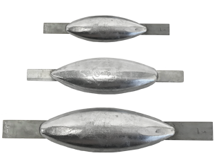 Zinken lasstrip-anode, 260x178x60x30mm (1,13kg) - 9077410 - 9077410