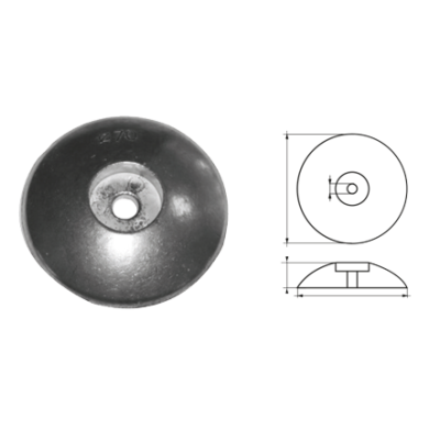 Magnesium ronde roerblad-anode &Oslash;70mm (0,095kg) - 9077960 - 9077960