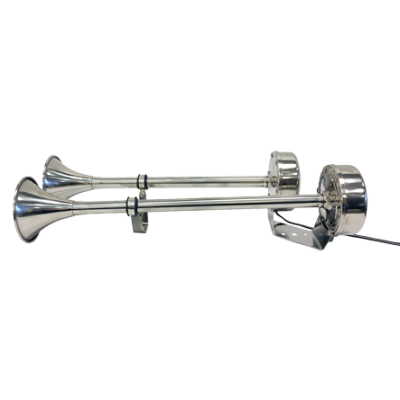 RVS elektromagnetische scheepshoornset, 2-tonig, L=463,5mm, 12V (105dB(A)-350/400Hz) - 9078151 - 9078151