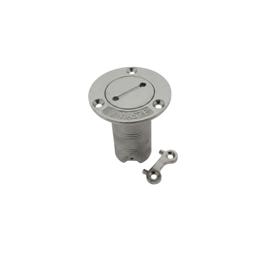 RVS Dekvuldop 'Waste', slangaansluiting &Oslash;38mm, flens &Oslash;76mm, 0&deg; model - 9078218 1 - 9078218