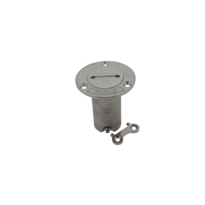 RVS Dekvuldop 'Gas', slangaansluiting &Oslash;38mm, flens &Oslash;76mm, 0&deg; model - 9078219 - 9078219